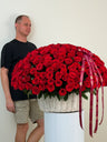 Large Basket of Red Roses