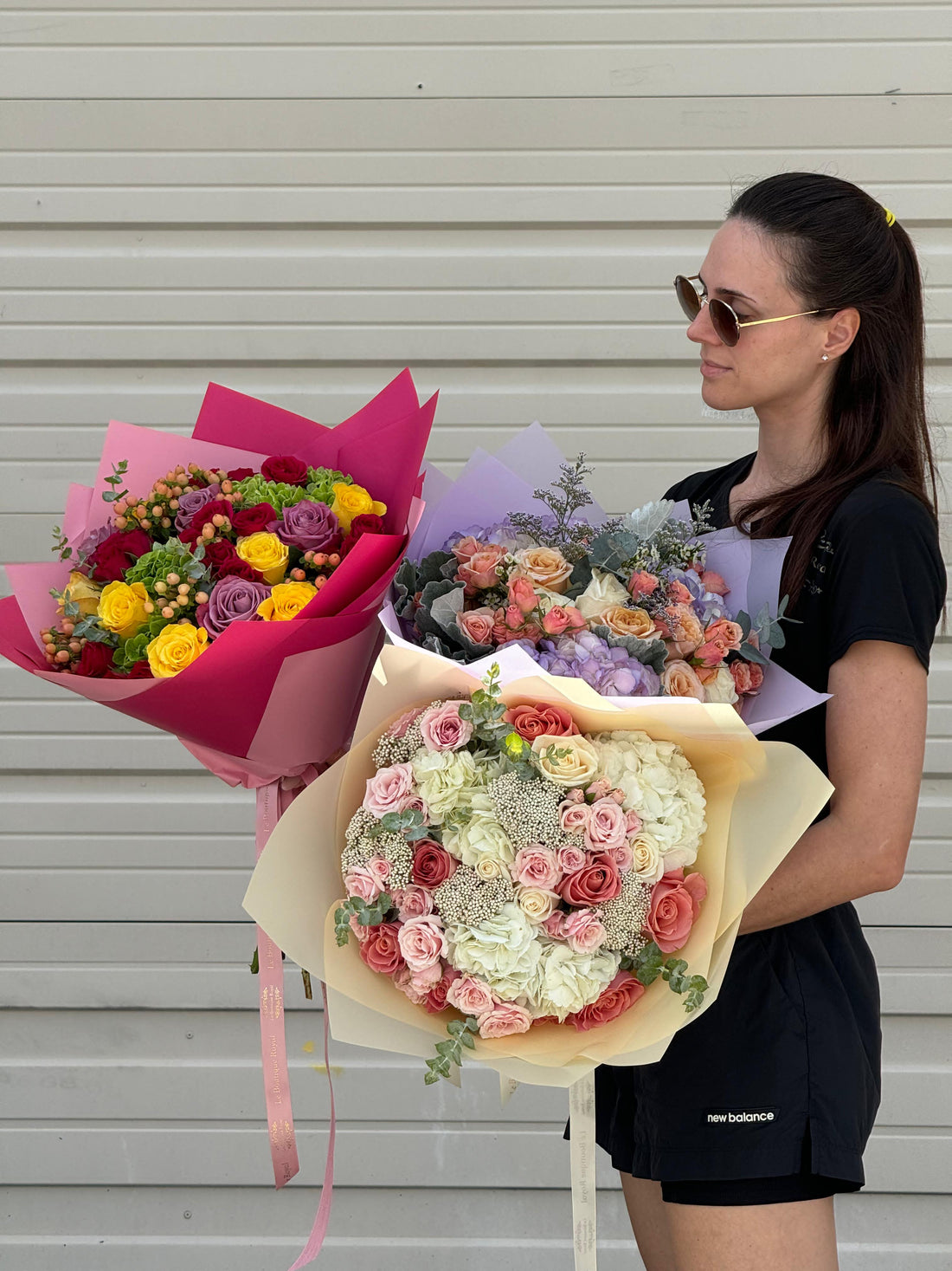Luxury Hand-Tied Bouquet of Fresh Roses and Seasonal Flowers | Le Boutique Royal