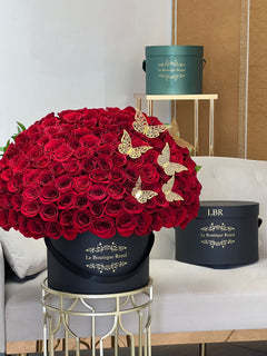 
                    
                      100 Red Roses With Butterflies
                    
                  