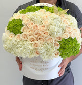 white and green flowers luxury delivery in miami