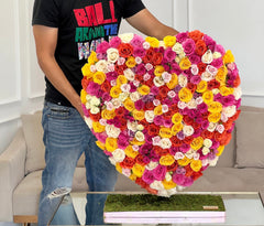 
                    
                      multicolor roses in the heart
                    
                  