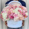 pink and white flowers with happy birthday sign