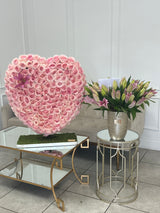 pink rose heart