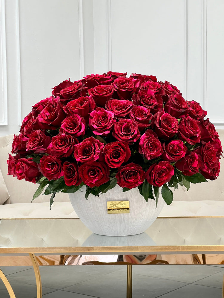 roses in a vase