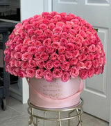 Pink Roses in Signature Box – Luxury Flower Arrangement | Le Boutique Royal