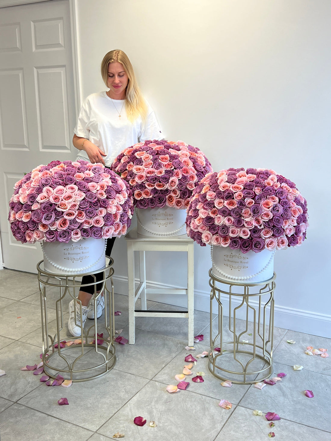Pink And Purple 100 Roses