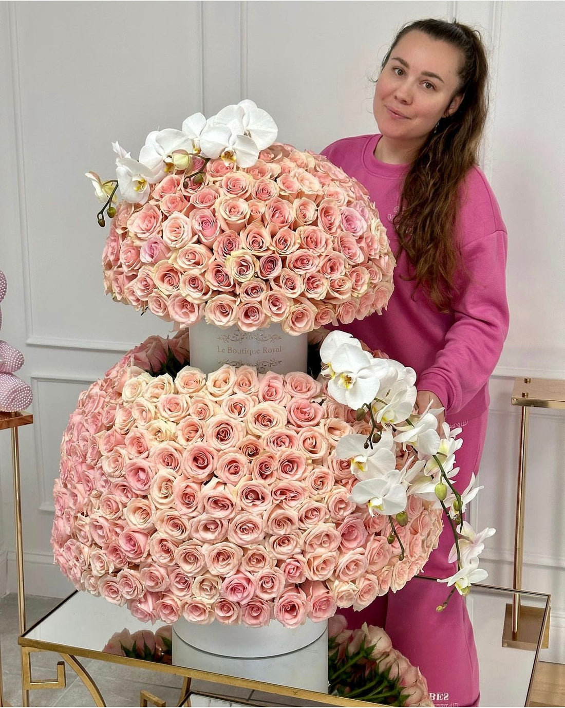 Rosas rosadas de lujo