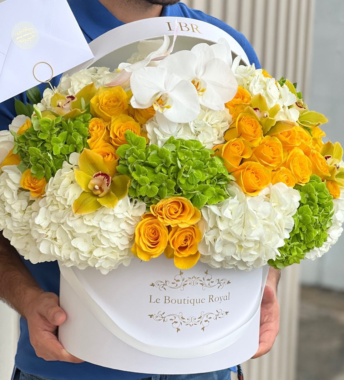 yellow large flower box