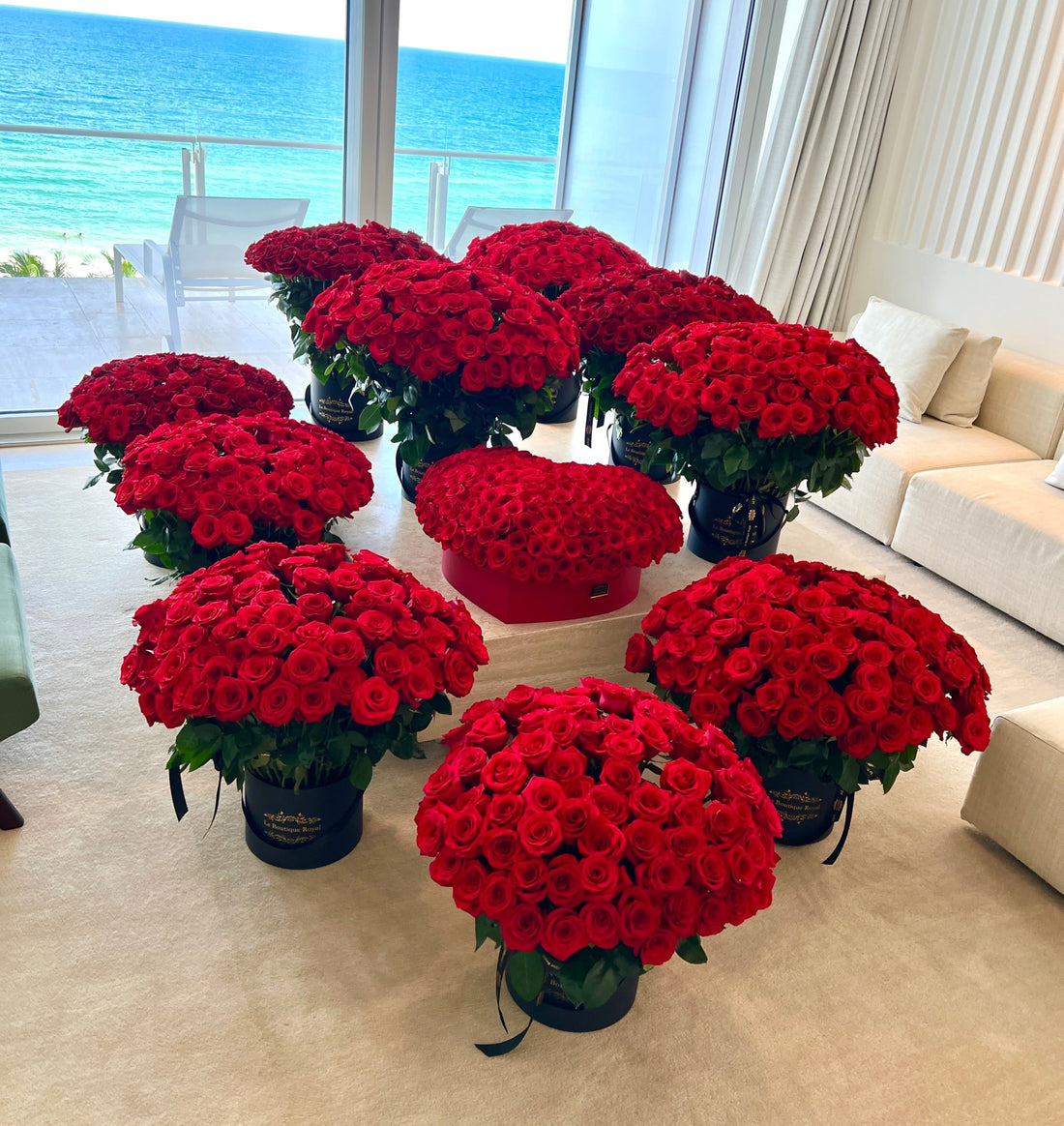 thousand long stem red roses