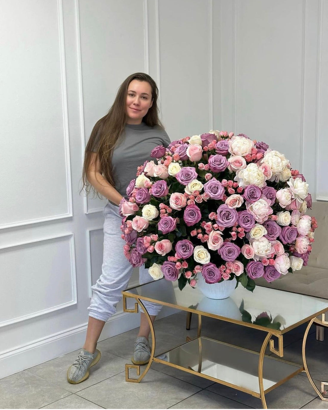 roses and a girl