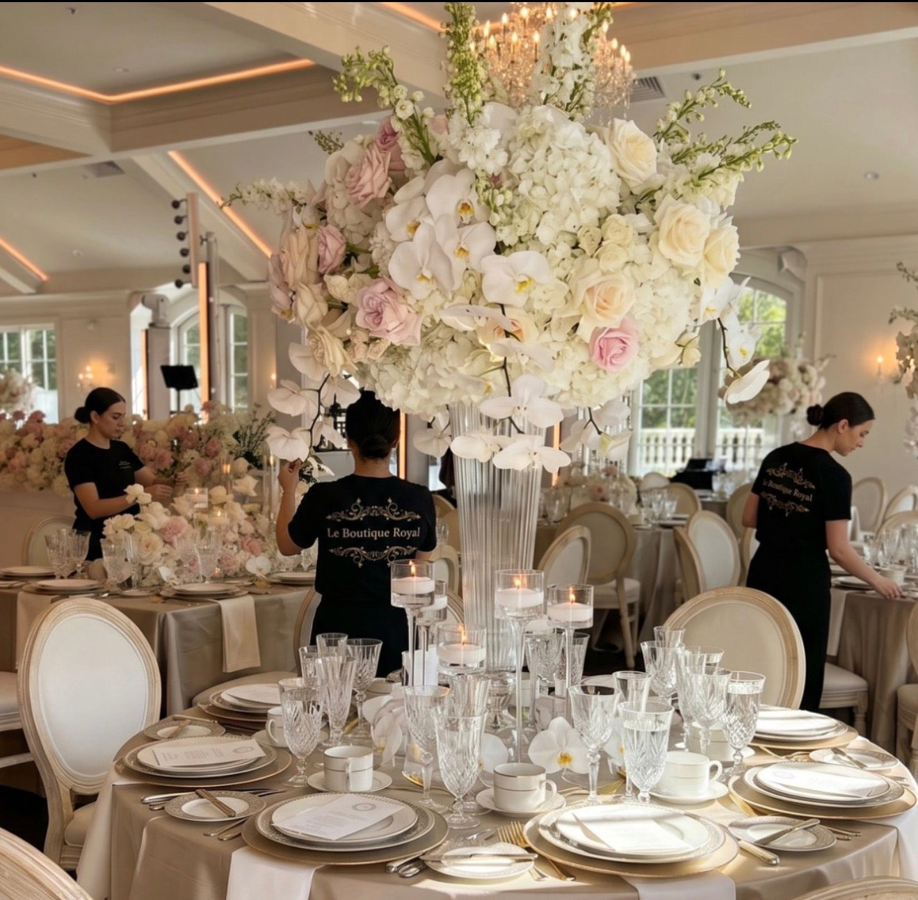 Le Boutique Royal wedding flower arrangements in Miami