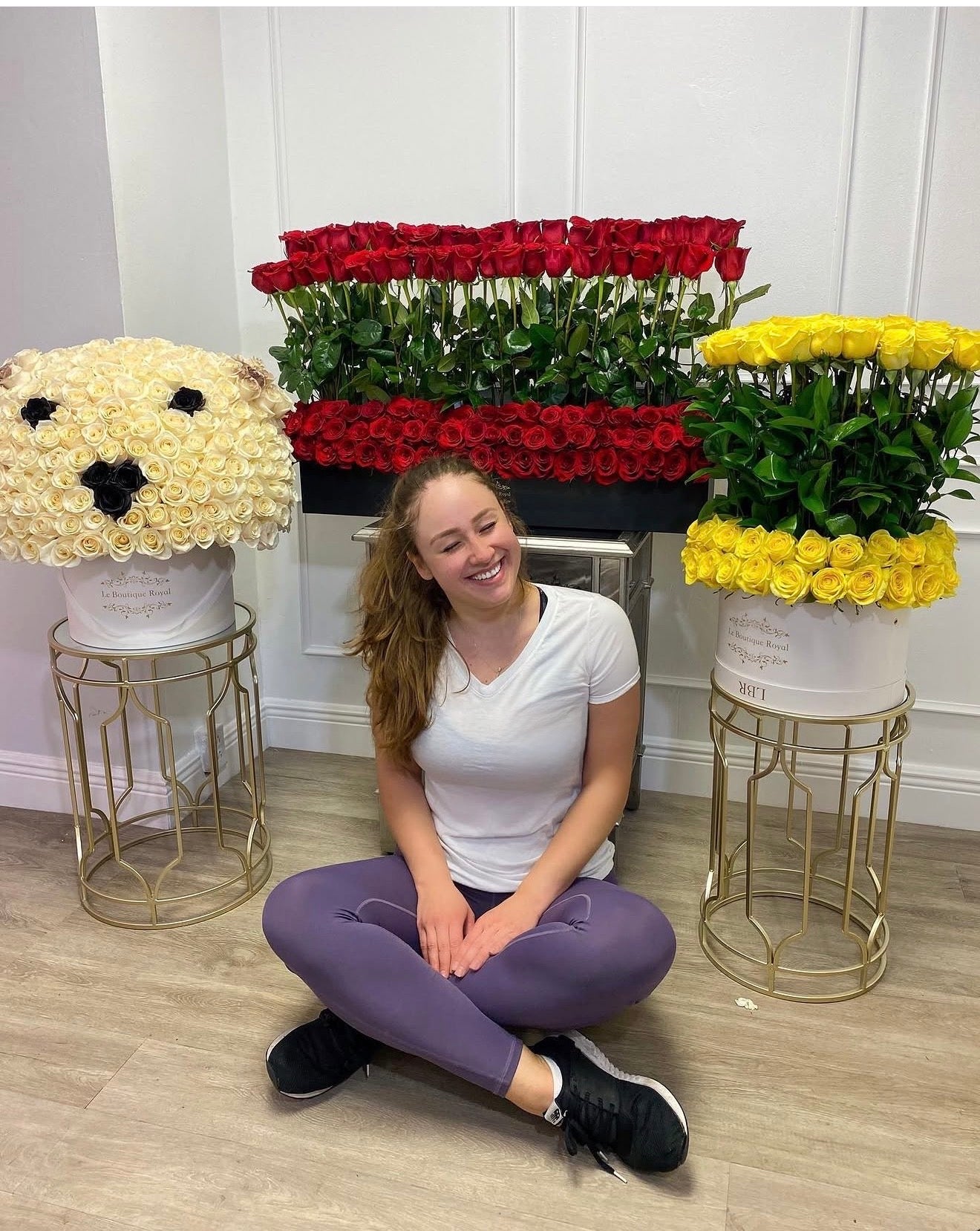 Le Boutique Royal customer gallery with floral letter arrangements