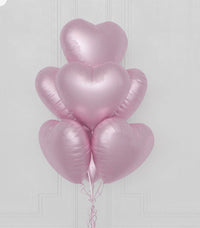 Le Boutique Royal pink heart-shaped balloon bouquet