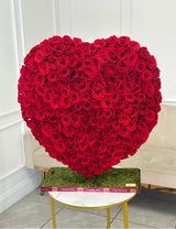Corazón de rosa roja de lujo