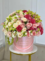 Exotic mix of green and pink flowers – Luxury Flower Arrangement Miami | Le Boutique Royal