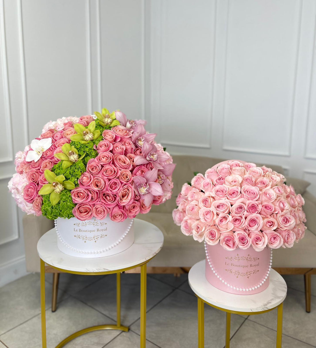 Pink Luxury Flower Mix Arrangement Miami | Le Boutique Royal